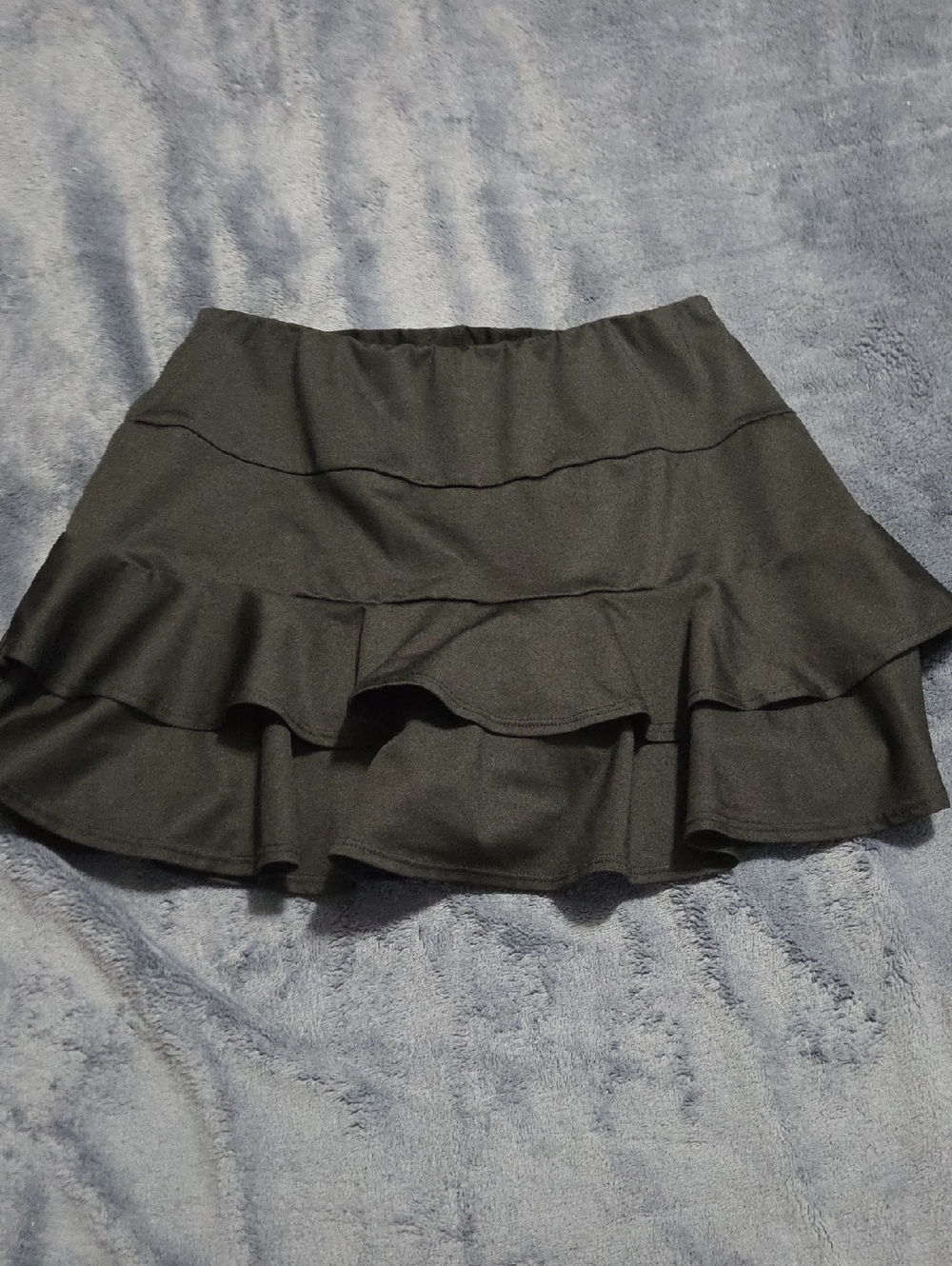 Tail Black Layered Ruffle Mini Skirt
